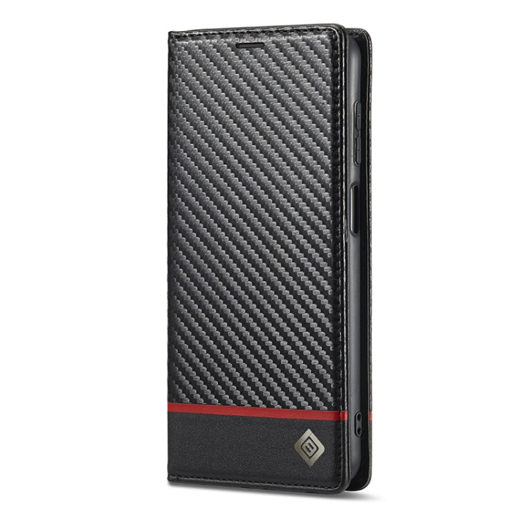 LC.IMEEKE Carbon Fiber PU + TPU Horizontal Flip Leather Case with Holder & Card Slot & Wallet, For Samsung Galaxy A12 5G, For Samsung Galaxy A22 4G, For Samsung Galaxy A22 5G, For Samsung Galaxy A32 4G, For Samsung Galaxy A51 4G / M40s...
