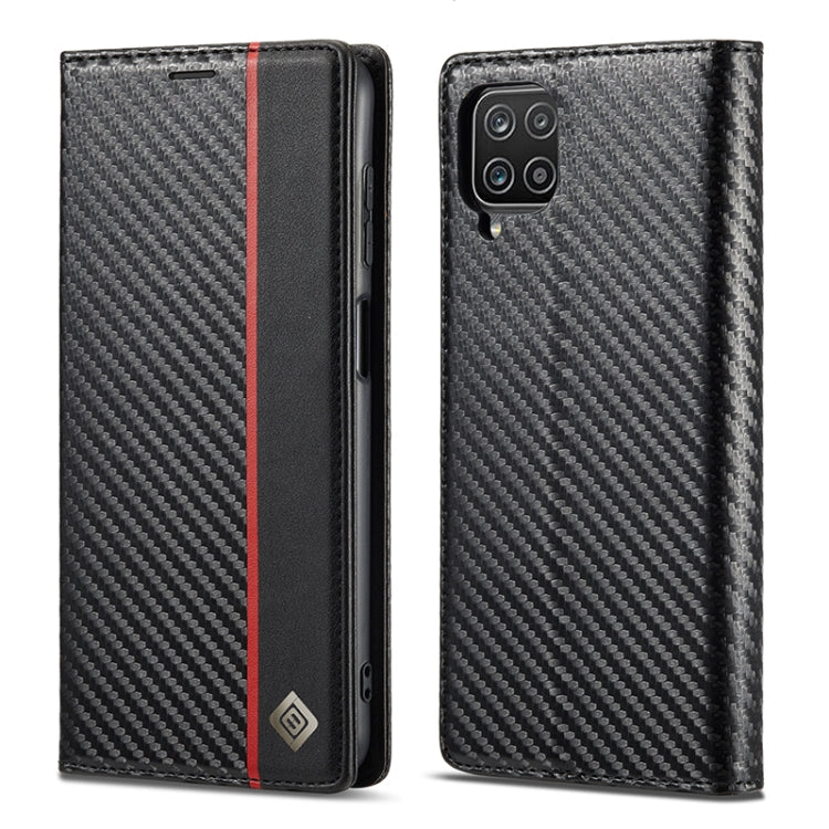 LC.IMEEKE Carbon Fiber PU + TPU Horizontal Flip Leather Case with Holder & Card Slot & Wallet, For Samsung Galaxy A12 5G, For Samsung Galaxy A22 4G, For Samsung Galaxy A22 5G, For Samsung Galaxy A32 4G, For Samsung Galaxy A51 4G / M40s...