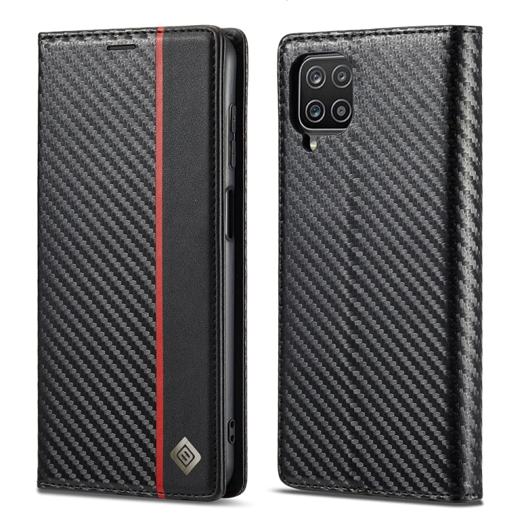 LC.IMEEKE Carbon Fiber PU + TPU Horizontal Flip Leather Case with Holder & Card Slot & Wallet, For Samsung Galaxy A12 5G, For Samsung Galaxy A22 4G, For Samsung Galaxy A22 5G, For Samsung Galaxy A32 4G, For Samsung Galaxy A51 4G / M40s...