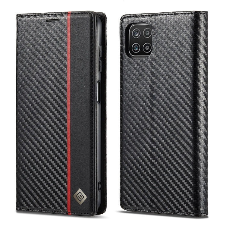 LC.IMEEKE Carbon Fiber PU + TPU Horizontal Flip Leather Case with Holder & Card Slot & Wallet, For Samsung Galaxy A12 5G, For Samsung Galaxy A22 4G, For Samsung Galaxy A22 5G, For Samsung Galaxy A32 4G, For Samsung Galaxy A51 4G / M40s...