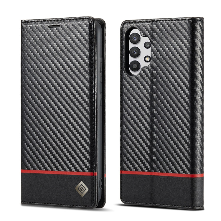 LC.IMEEKE Carbon Fiber PU + TPU Horizontal Flip Leather Case with Holder & Card Slot & Wallet, For Samsung Galaxy A12 5G, For Samsung Galaxy A22 4G, For Samsung Galaxy A22 5G, For Samsung Galaxy A32 4G, For Samsung Galaxy A51 4G / M40s...
