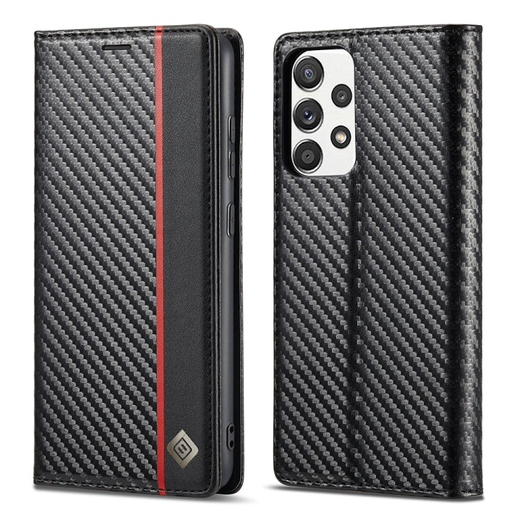 LC.IMEEKE Carbon Fiber PU + TPU Horizontal Flip Leather Case with Holder & Card Slot & Wallet, For Samsung Galaxy A12 5G, For Samsung Galaxy A22 4G, For Samsung Galaxy A22 5G, For Samsung Galaxy A32 4G, For Samsung Galaxy A51 4G / M40s...