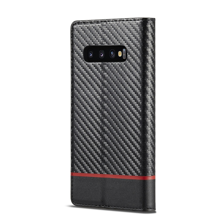 LC.IMEEKE Carbon Fiber PU + TPU Horizontal Flip Leather Case with Holder & Card Slot & Wallet, For Samsung Galaxy S10, For Samsung Galaxy S10+, For Samsung Galaxy S20, For Samsung Galaxy S20+, For Samsung Galaxy S20 FE, For Samsung Galaxy S21 5G...