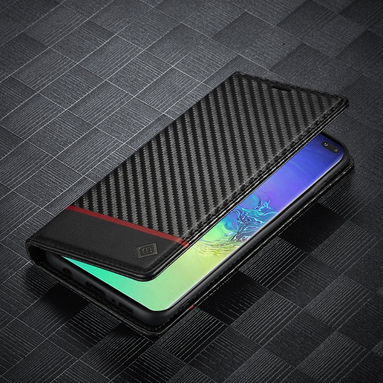 LC.IMEEKE Carbon Fiber PU + TPU Horizontal Flip Leather Case with Holder & Card Slot & Wallet, For Samsung Galaxy S10, For Samsung Galaxy S10+, For Samsung Galaxy S20, For Samsung Galaxy S20+, For Samsung Galaxy S20 FE, For Samsung Galaxy S21 5G...