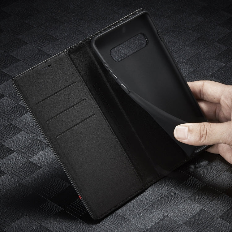 LC.IMEEKE Carbon Fiber PU + TPU Horizontal Flip Leather Case with Holder & Card Slot & Wallet, For Samsung Galaxy S10, For Samsung Galaxy S10+, For Samsung Galaxy S20, For Samsung Galaxy S20+, For Samsung Galaxy S20 FE, For Samsung Galaxy S21 5G...