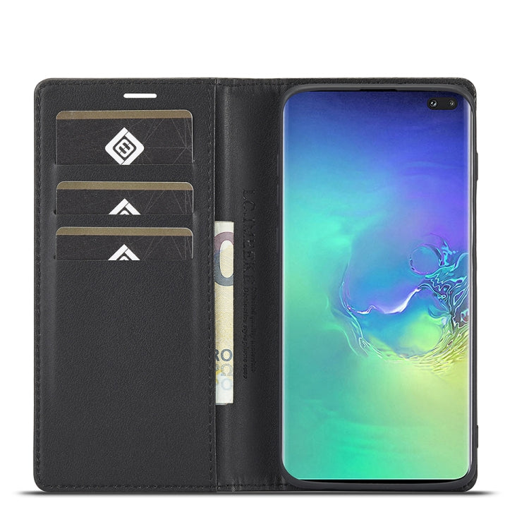 LC.IMEEKE Carbon Fiber PU + TPU Horizontal Flip Leather Case with Holder & Card Slot & Wallet, For Samsung Galaxy S10, For Samsung Galaxy S10+, For Samsung Galaxy S20, For Samsung Galaxy S20+, For Samsung Galaxy S20 FE, For Samsung Galaxy S21 5G...