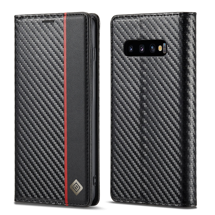 LC.IMEEKE Carbon Fiber PU + TPU Horizontal Flip Leather Case with Holder & Card Slot & Wallet, For Samsung Galaxy S10, For Samsung Galaxy S10+, For Samsung Galaxy S20, For Samsung Galaxy S20+, For Samsung Galaxy S20 FE, For Samsung Galaxy S21 5G...
