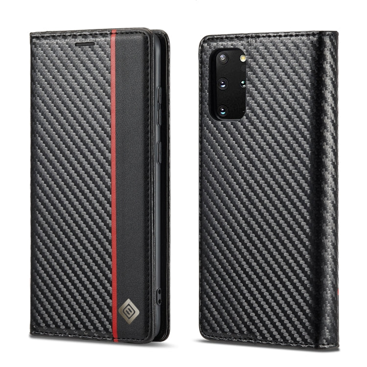 LC.IMEEKE Carbon Fiber PU + TPU Horizontal Flip Leather Case with Holder & Card Slot & Wallet, For Samsung Galaxy S10, For Samsung Galaxy S10+, For Samsung Galaxy S20, For Samsung Galaxy S20+, For Samsung Galaxy S20 FE, For Samsung Galaxy S21 5G...