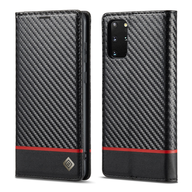 LC.IMEEKE Carbon Fiber PU + TPU Horizontal Flip Leather Case with Holder & Card Slot & Wallet, For Samsung Galaxy S10, For Samsung Galaxy S10+, For Samsung Galaxy S20, For Samsung Galaxy S20+, For Samsung Galaxy S20 FE, For Samsung Galaxy S21 5G...