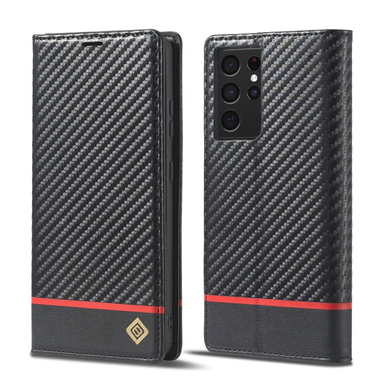 LC.IMEEKE Carbon Fiber PU + TPU Horizontal Flip Leather Case with Holder & Card Slot & Wallet, For Samsung Galaxy S10, For Samsung Galaxy S10+, For Samsung Galaxy S20, For Samsung Galaxy S20+, For Samsung Galaxy S20 FE, For Samsung Galaxy S21 5G...