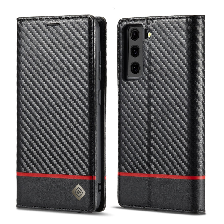 LC.IMEEKE Carbon Fiber PU + TPU Horizontal Flip Leather Case with Holder & Card Slot & Wallet, For Samsung Galaxy S10, For Samsung Galaxy S10+, For Samsung Galaxy S20, For Samsung Galaxy S20+, For Samsung Galaxy S20 FE, For Samsung Galaxy S21 5G...