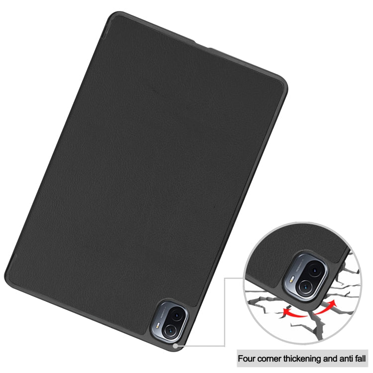 Custer Texture Horizontal Flip Leather Case with Three-folding Holder & Sleep / Wake-up Function, For Xiaomi Pad 5