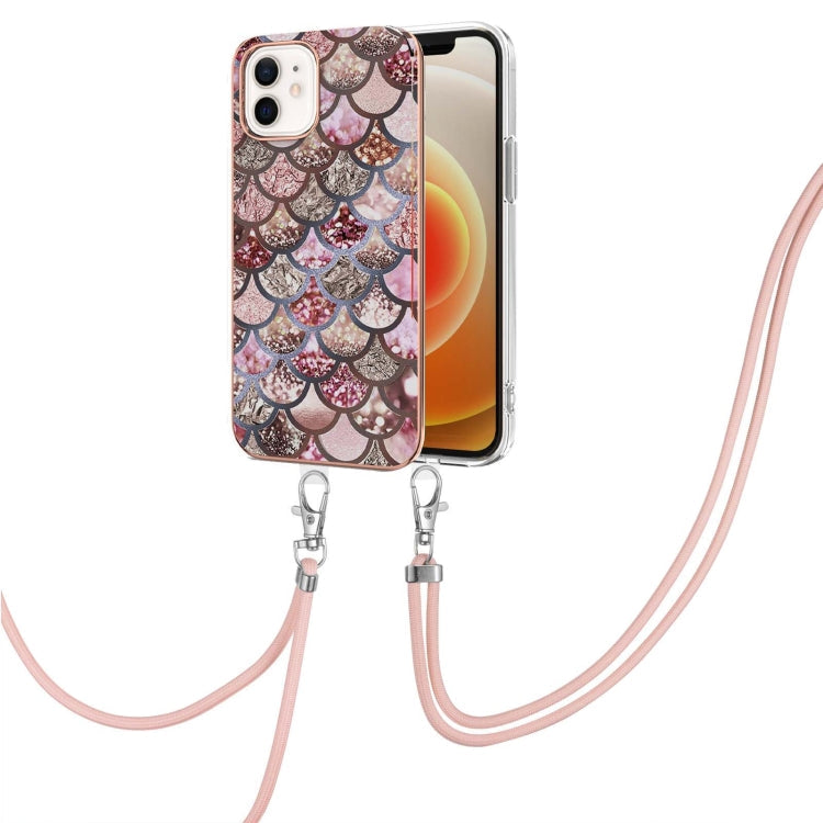 Electroplating Pattern IMD TPU Shockproof Case with Neck Lanyard, For iPhone 12 mini, For iPhone 12 / 12 Pro, For iPhone 12 Pro Max, For iPhone 11