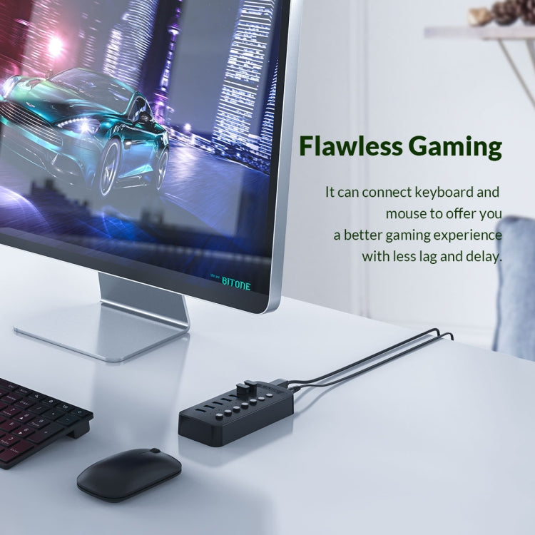 ORICO CT2U3-7AB-WH 7 In 1 Plastic Stripes Multi-Port USB HUB with Individual Switches,, CT2U3-7AB-BK UK Plug, CT2U3-7AB-WH UK Plug, CT2U3-7AB-BK EU Plug, CT2U3-7AB-WH EU Plug, CT2U3-7AB-BK AU Plug, CT2U3-7AB-WH AU Plug