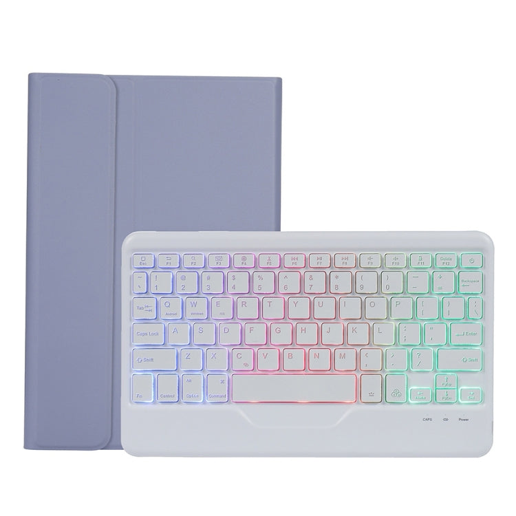 AN05BS Ultra-thin Tri-color Backlight Detachable Lambskin Texture TPU Bluetooth Keyboard Leather Case with Holder For Xiaomi Pad 5 / 5 Pro, A0N5BS