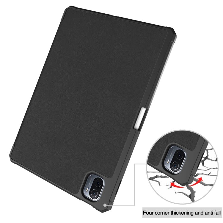 Custer Texture Horizontal Flip Leather Case with Three-folding Holder & Sleep / Wake-up Function, For Xiaomi Pad 5 / 5 Pro