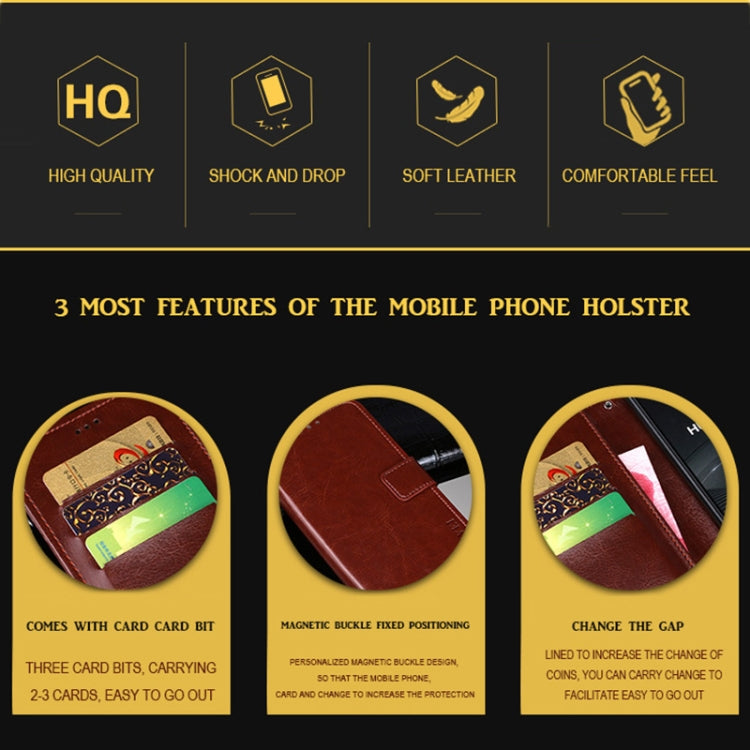 idewei Crazy Horse Texture Horizontal Flip Leather Case with Holder & Card Slots & Wallet, For Samsung Galaxy A52s 5G, For Samsung Galaxy M32 5G, For Google Pixel 5a 5G