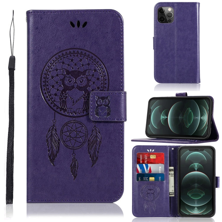 Wind Chime Owl Embossing Pattern Horizontal Flip Leather Case with Holder & Card Slots & Wallet, For iPhone 13 Pro Max, For iPhone 13 Pro, For iPhone 13
