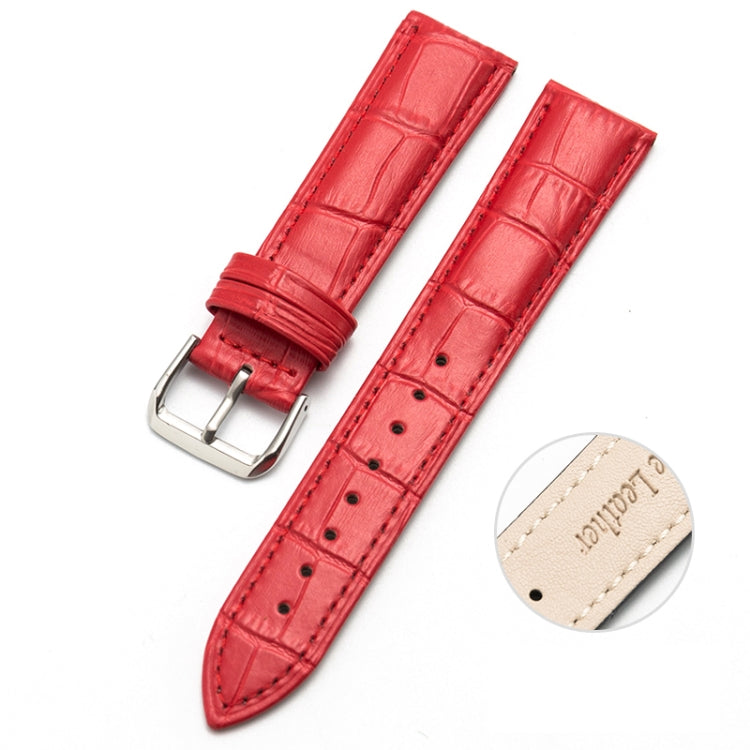 Two-layer Cowhide Leather Bamboo Joint Texture Replacement Strap Watchband, 10mm, 14mm, 16mm, 18mm