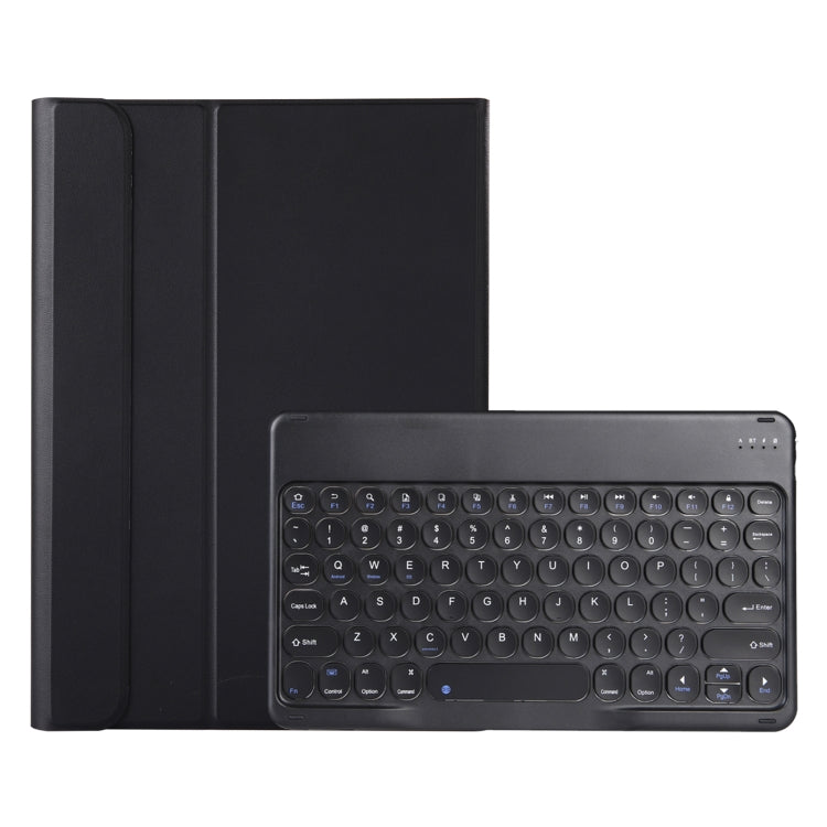 Y0N5 TPU Case Lambskin Texture Round Keycap Bluetooth Keyboard Leather Case with Holder, Y0N5