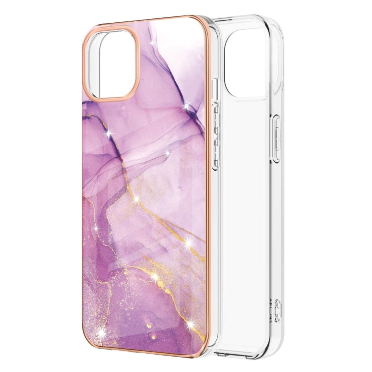 Electroplating Marble Pattern Dual-side IMD TPU Shockproof Case, For iPhone 13 mini, For iPhone 13, For iPhone 13 Pro, For iPhone 13 Pro Max