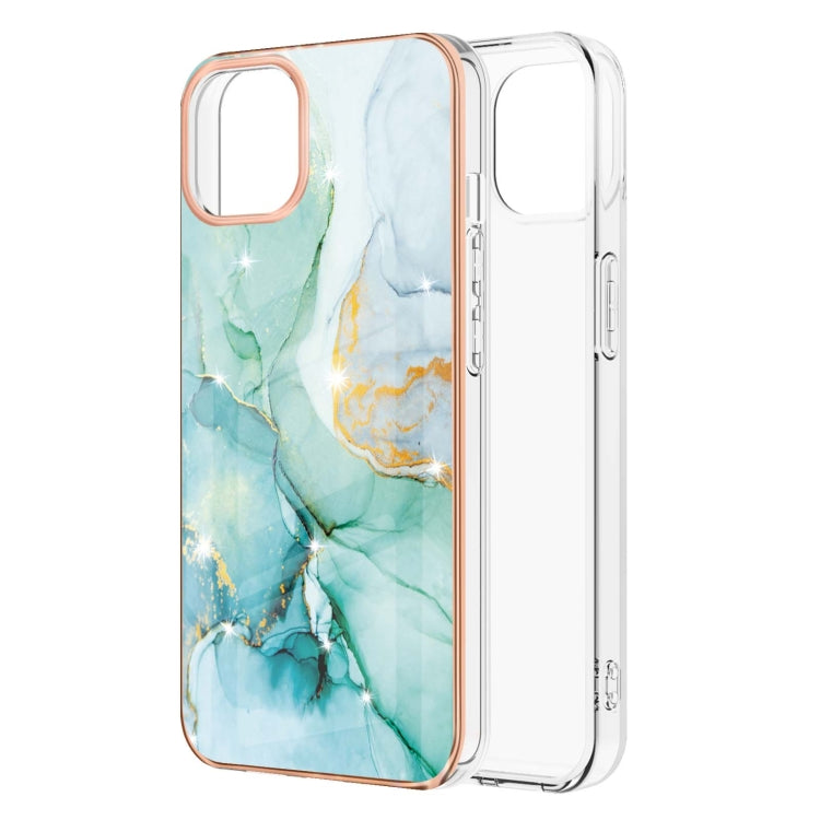 Electroplating Marble Pattern Dual-side IMD TPU Shockproof Case, For iPhone 13 mini, For iPhone 13, For iPhone 13 Pro, For iPhone 13 Pro Max