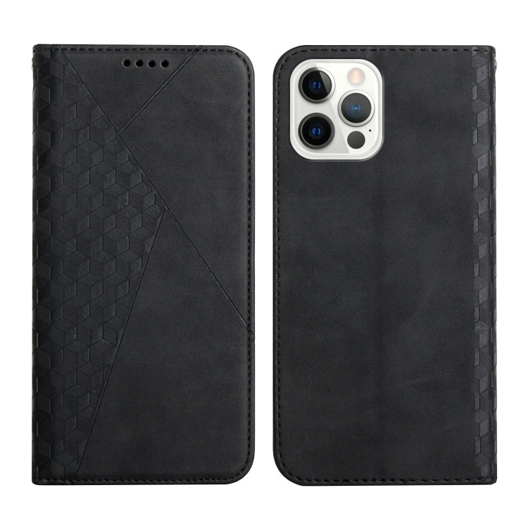Diamond Pattern Splicing Skin Feel Magnetic Horizontal Flip Leather Case with Card Slots & Holder & Wallet, For iPhone 12 mini, For iPhone 12 / 12 Pro, For iPhone 12 Pro Max, For iPhone 11