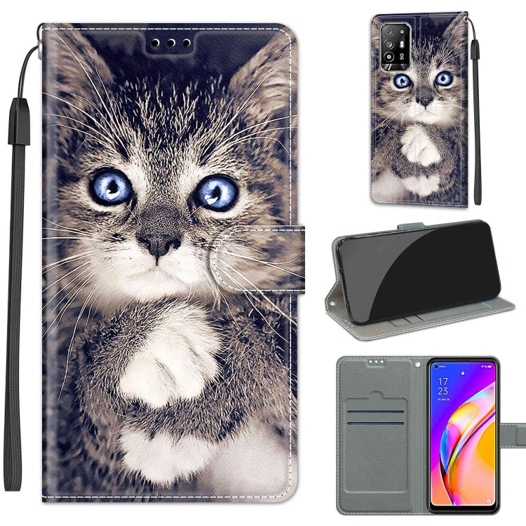 Voltage Coloured Drawing Magnetic Clasp Horizontal Flip PU Leather Case with Holder & Card Slots, For Samsung Galaxy A22 5G