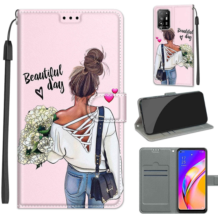 Voltage Coloured Drawing Magnetic Clasp Horizontal Flip PU Leather Case with Holder & Card Slots, For Samsung Galaxy A22 5G