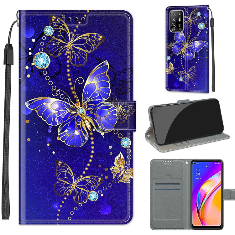 Voltage Coloured Drawing Magnetic Clasp Horizontal Flip PU Leather Case with Holder & Card Slots, For Samsung Galaxy A22 5G