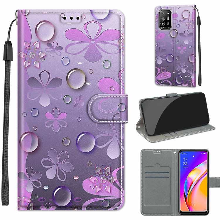 Voltage Coloured Drawing Magnetic Clasp Horizontal Flip PU Leather Case with Holder & Card Slots, For Samsung Galaxy A22 5G