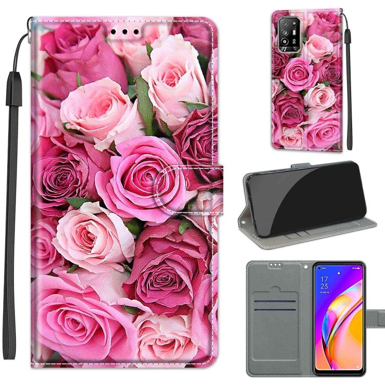 Voltage Coloured Drawing Magnetic Clasp Horizontal Flip PU Leather Case with Holder & Card Slots, For Samsung Galaxy A22 5G