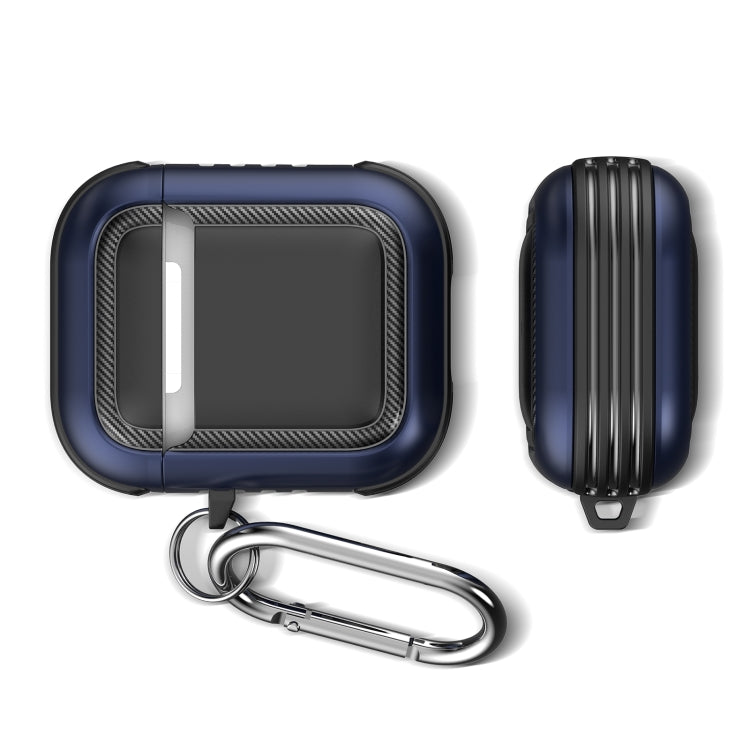 Wireless Earphones Shockproof TPU + PC Protective Case with Carabiner, For AirPods 1 / 2