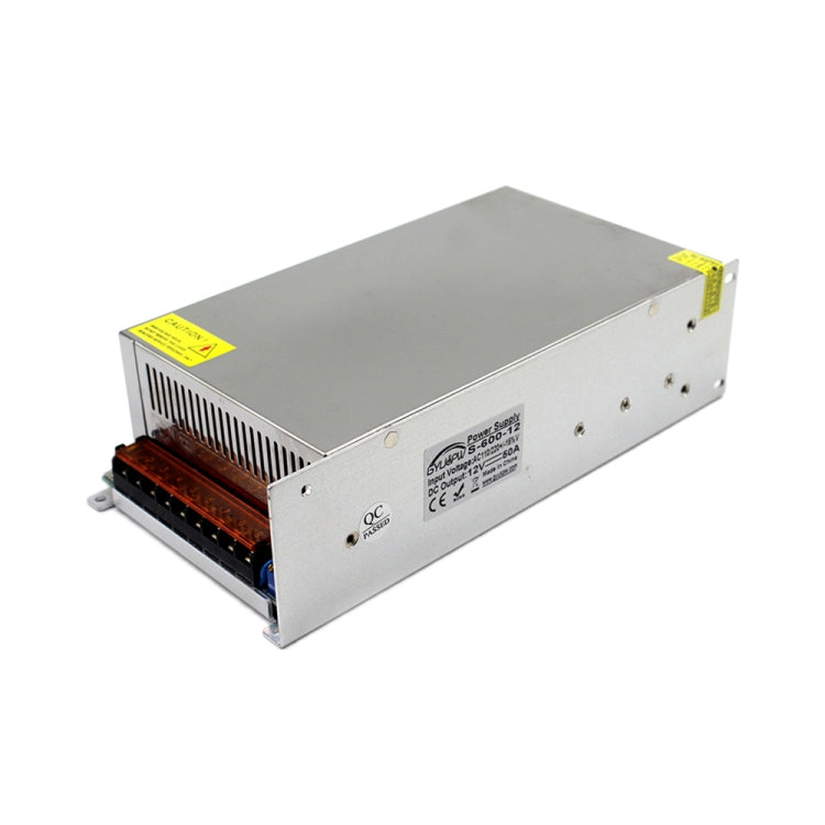 LED Light Bar Monitoring Security Display High-power Lamp Power Supply, Size: 245 x 125 x 65mm, S-600-12 DC12V 50A 600W, S-720-12 DC12V 60A 720W, S-800-12 DC12V 66.7A 800W, S-1000-12 DC12V 83.3A 1000W, S-1200-12 DC12V 100A 1200W, S-600-24 DC24V 25A 600...