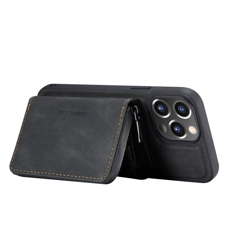 JEEHOOD Magnetic Zipper Horizontal Flip Leather Case with Holder & Card Slot & Wallet, For iPhone 13 mini, For iPhone 13, For iPhone 13 Pro, For iPhone 13 Pro Max