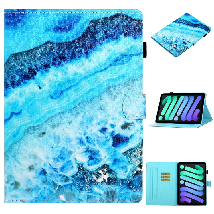 Coloured Drawing Horizontal Flip Leather Case with Holder & Card Slot & Sleep / Wake-up Function, For iPad mini 2024 / mini 6
