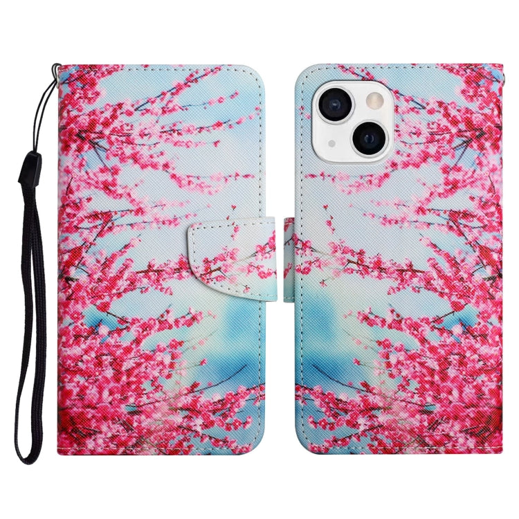 Painted Pattern Horizontal Flip Leather Case with Holder & Card Slot & Wallet, For iPhone 13 mini