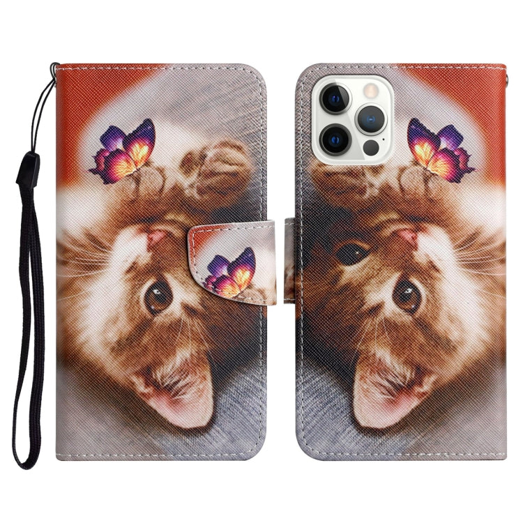 Painted Pattern Horizontal Flip Leather Case with Holder & Card Slot & Wallet, For iPhone 12 / 12 Pro