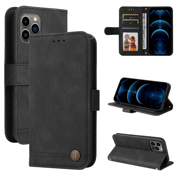 Skin Feel Life Tree Metal Button Horizontal Flip Leather Case with Holder & Card Slot & Wallet & Photo Frame & Strap, For iPhone 11 Pro, For iPhone 11 Pro Max, For iPhone SE 2022 / SE 2020 / 8 / 7, For iPhone 8 Plus / 7 Plus