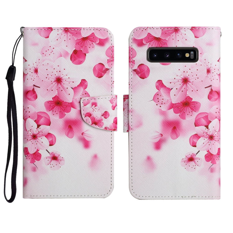 Painted Pattern Horizontal Flip Leather Case with Holder & Card Slot & Wallet, For Samsung Galaxy S10+