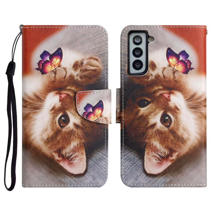 Painted Pattern Horizontal Flip Leather Case with Holder & Card Slot & Wallet, For Samsung Galaxy S21+ 5G