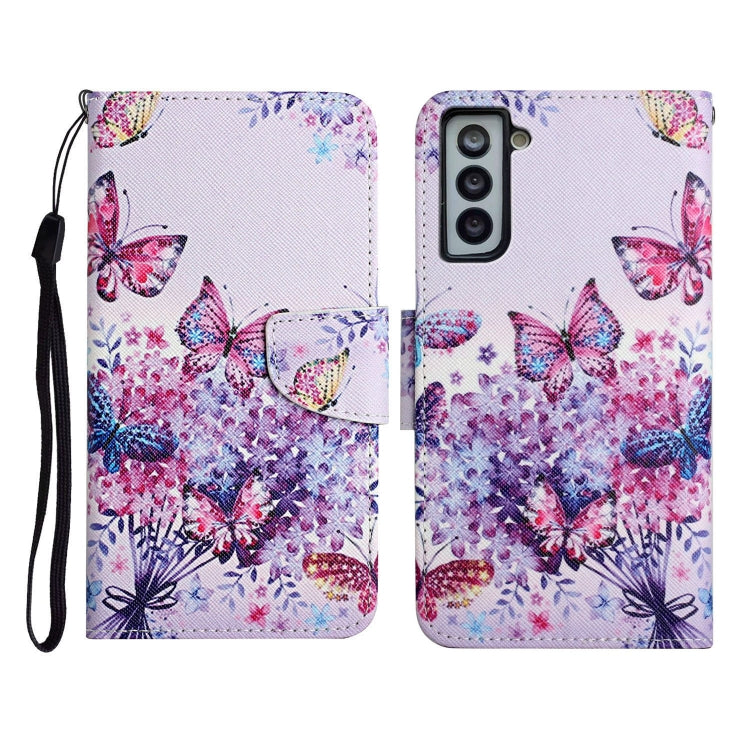 Painted Pattern Horizontal Flip Leather Case with Holder & Card Slot & Wallet, For Samsung Galaxy S21+ 5G