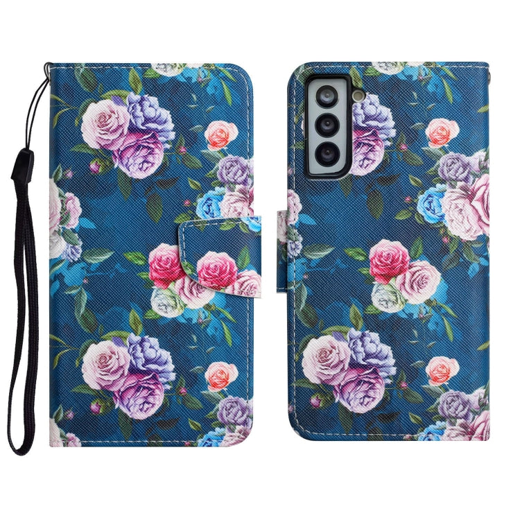 Painted Pattern Horizontal Flip Leather Case with Holder & Card Slot & Wallet, For Samsung Galaxy S21+ 5G