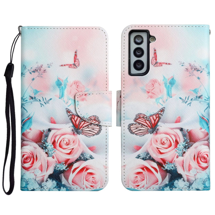 Painted Pattern Horizontal Flip Leather Case with Holder & Card Slot & Wallet, For Samsung Galaxy S21+ 5G