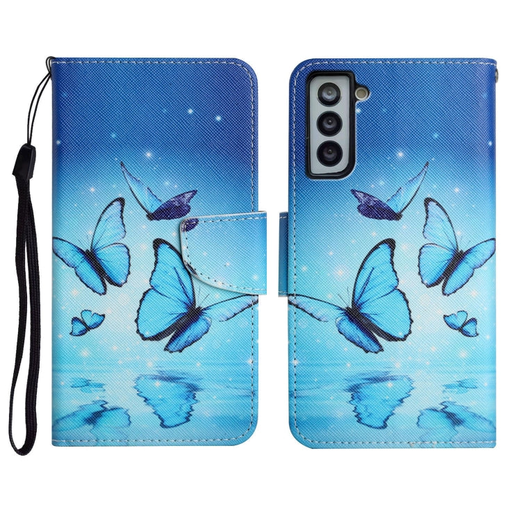 Painted Pattern Horizontal Flip Leather Case with Holder & Card Slot & Wallet, For Samsung Galaxy S21+ 5G