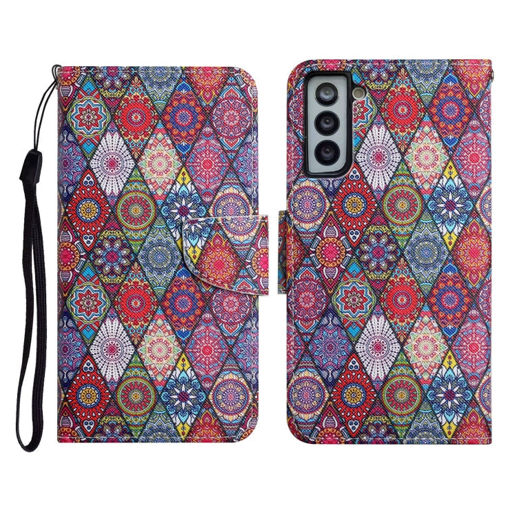 Painted Pattern Horizontal Flip Leather Case with Holder & Card Slot & Wallet, For Samsung Galaxy S21+ 5G