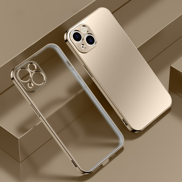 Electroplated Edge Frosted TPU Shockproof Case, For iPhone 13 Pro Max
