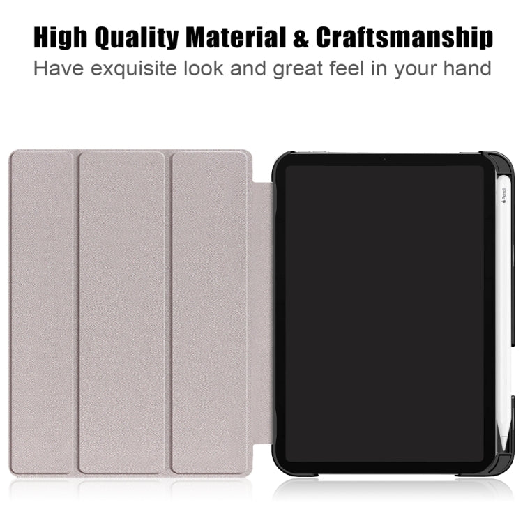 Painted Pattern TPU Horizontal Flip Leather Case with Three-folding Holder & Pen Slot & Sleep / Wake-up Function, For iPad mini 2024 / mini 6