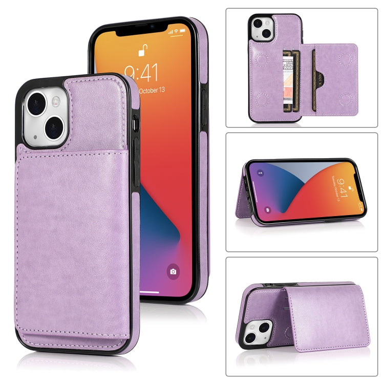 Shockproof PU + TPU Protective Case with Card Slots & Holder, For iPhone 13 mini, For iPhone 13, For iPhone 13 Pro, For iPhone 13 Pro Max