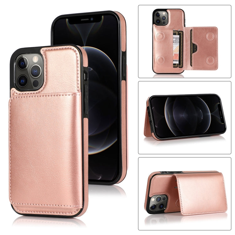 Shockproof PU + TPU Protective Case with Card Slots & Holder, For iPhone 13 mini, For iPhone 13, For iPhone 13 Pro, For iPhone 13 Pro Max